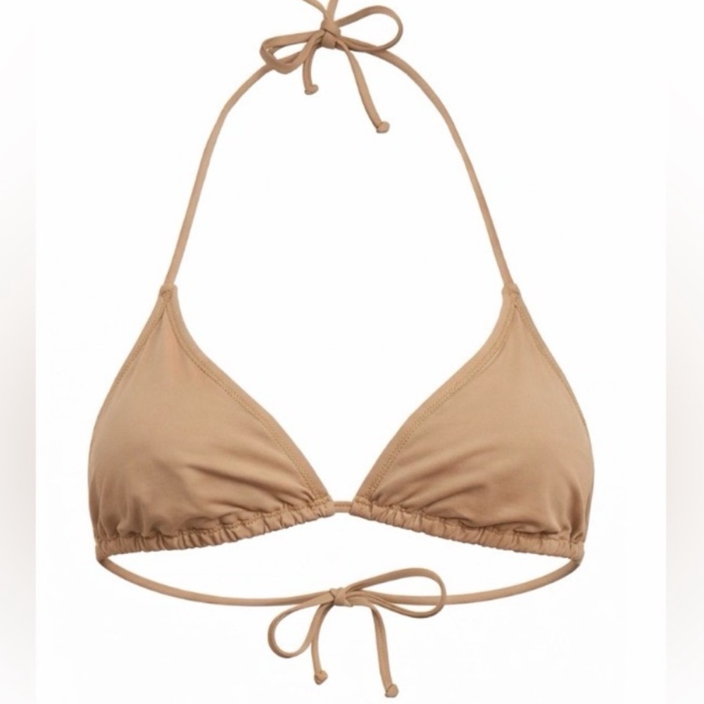 SKIMS Signature Swim Triangle Bikini Top Ochre 4X Tan Nude Beige Swim Top